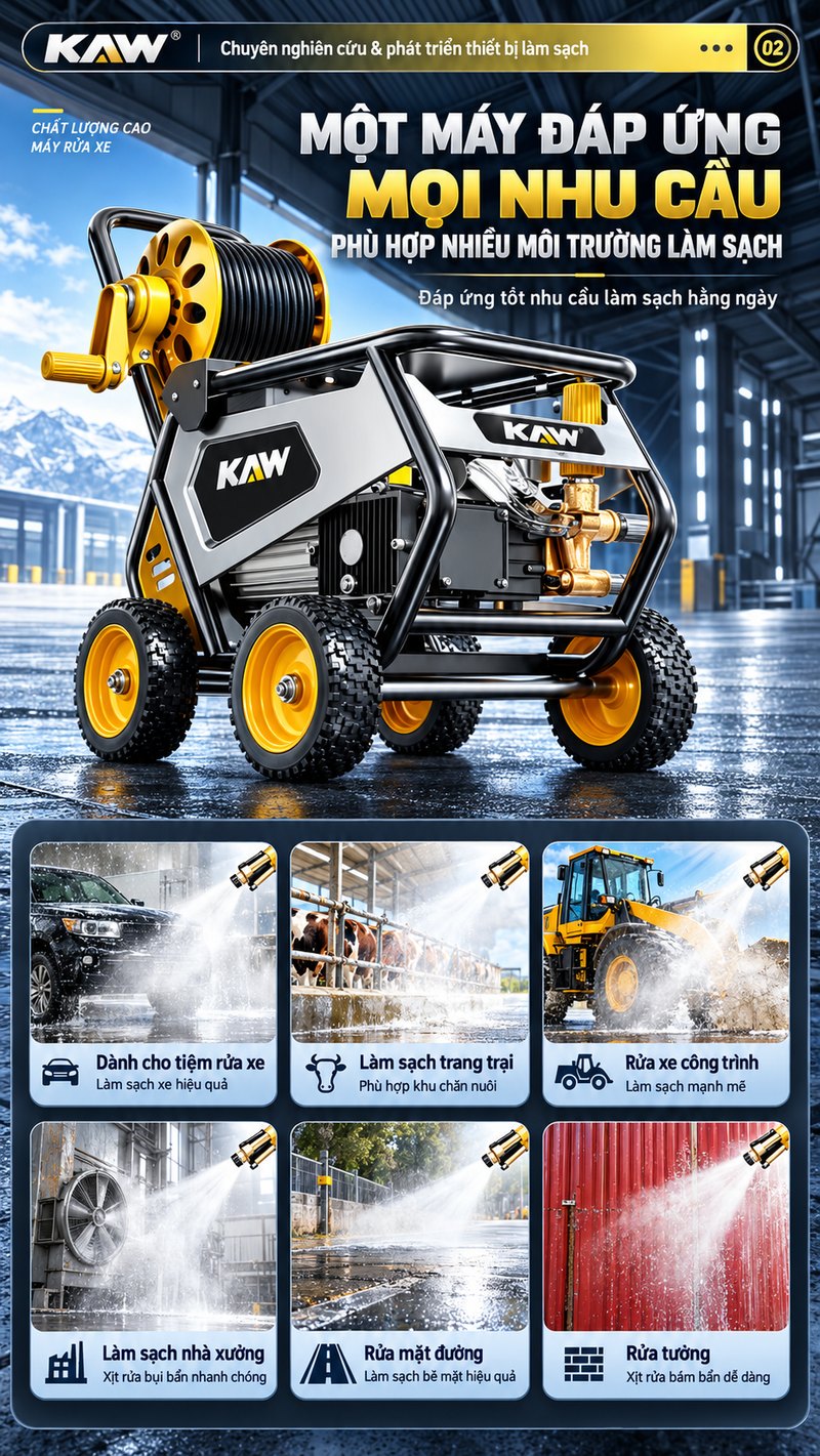 Một máy đáp ứng mọi nhu cầu làm sạch