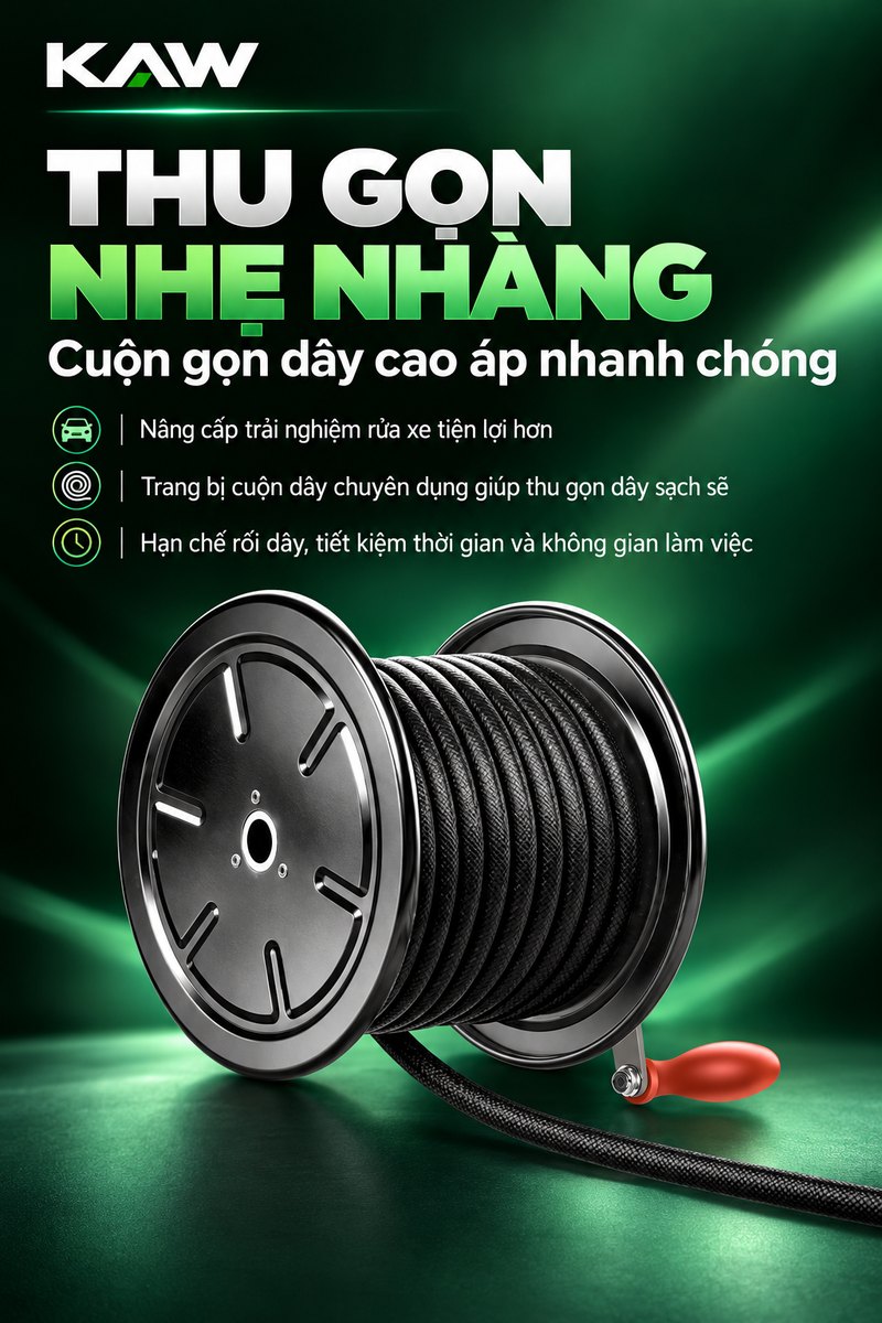 Thu gọn nhẹ nhàng với cuộn dây chuyên dụng