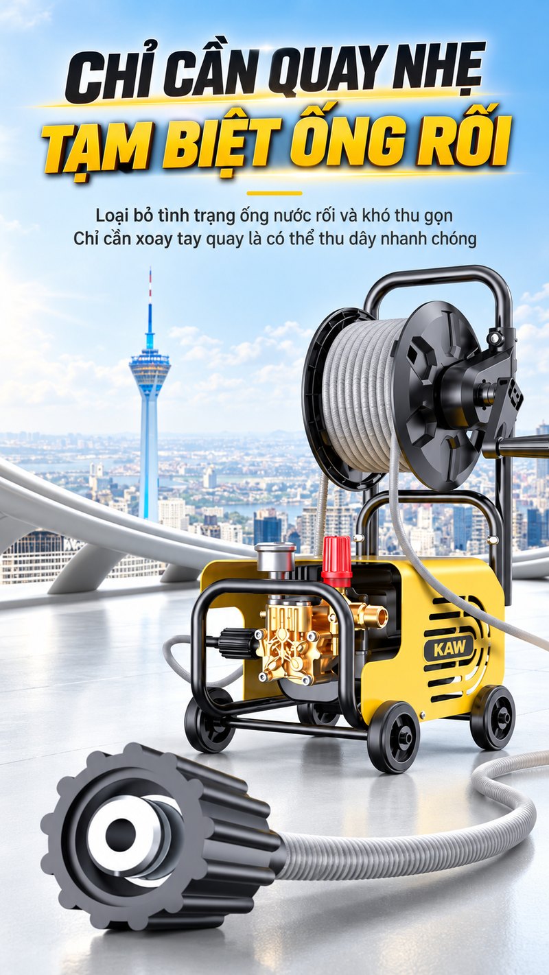 Chỉ cần quay nhẹ, tạm biệt ống rối
