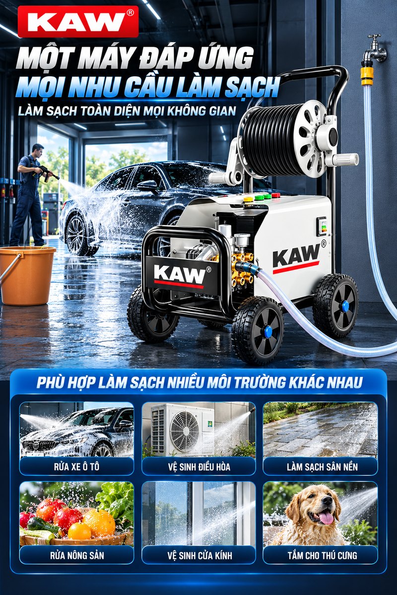 Một máy đáp ứng mọi nhu cầu làm sạch
