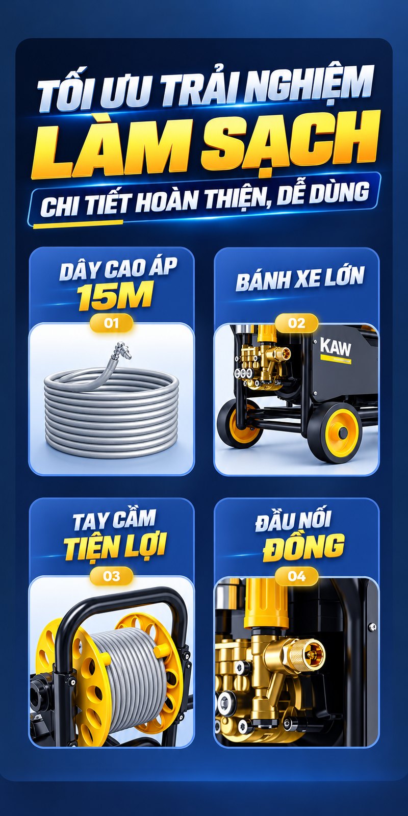 Tối ưu trải nghiệm làm sạch, chi tiết hoàn thiện